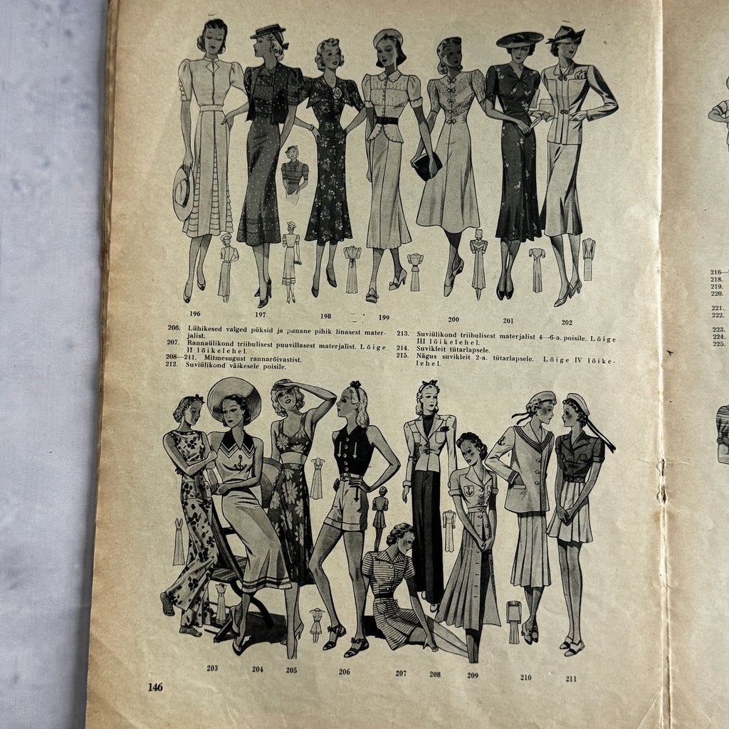 Maret Magazine May 1938 No.5 – Estonian Women's Magazine with Pattern Sheet