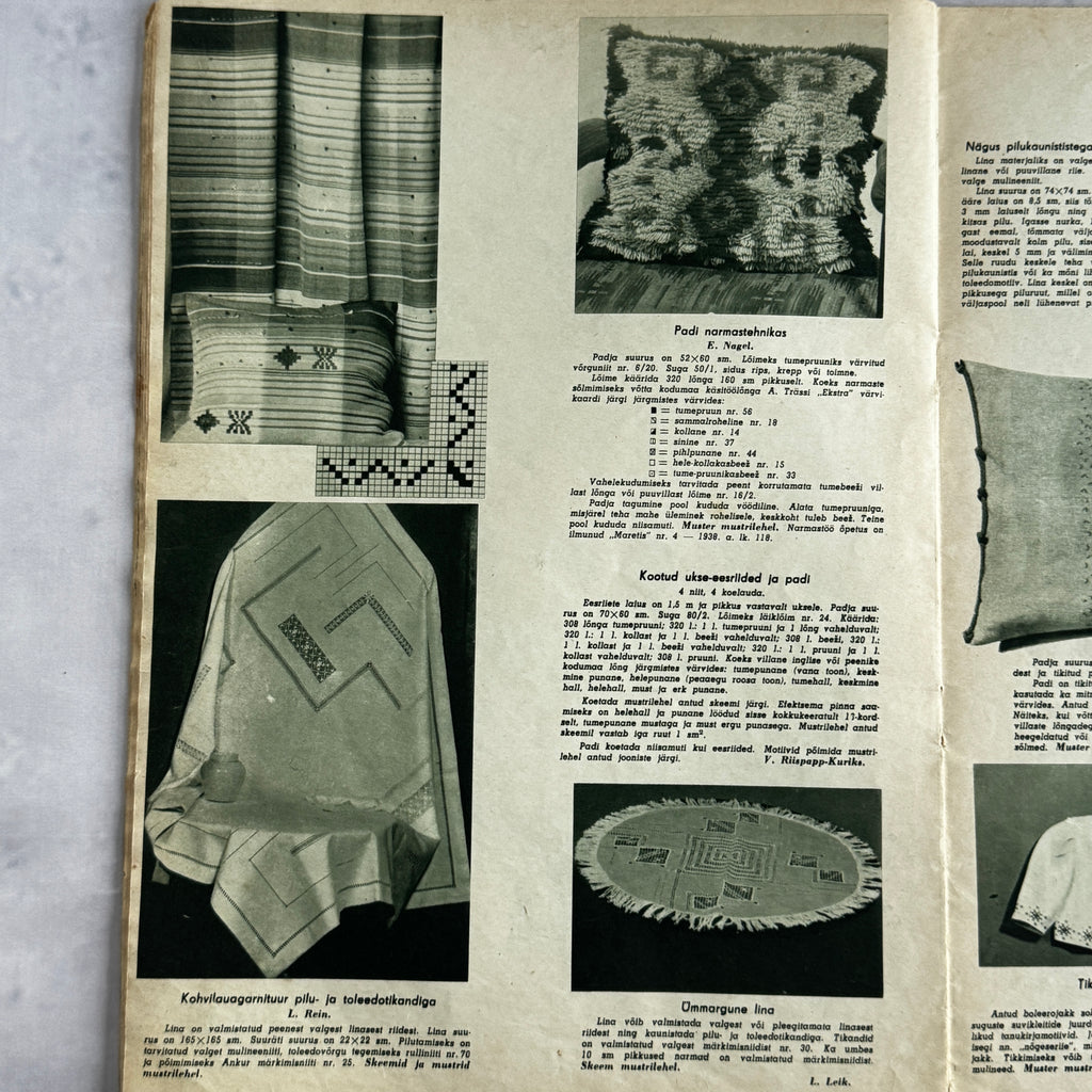 Maret Magazine May 1938 No.5 – Estonian Women's Magazine with Pattern Sheet