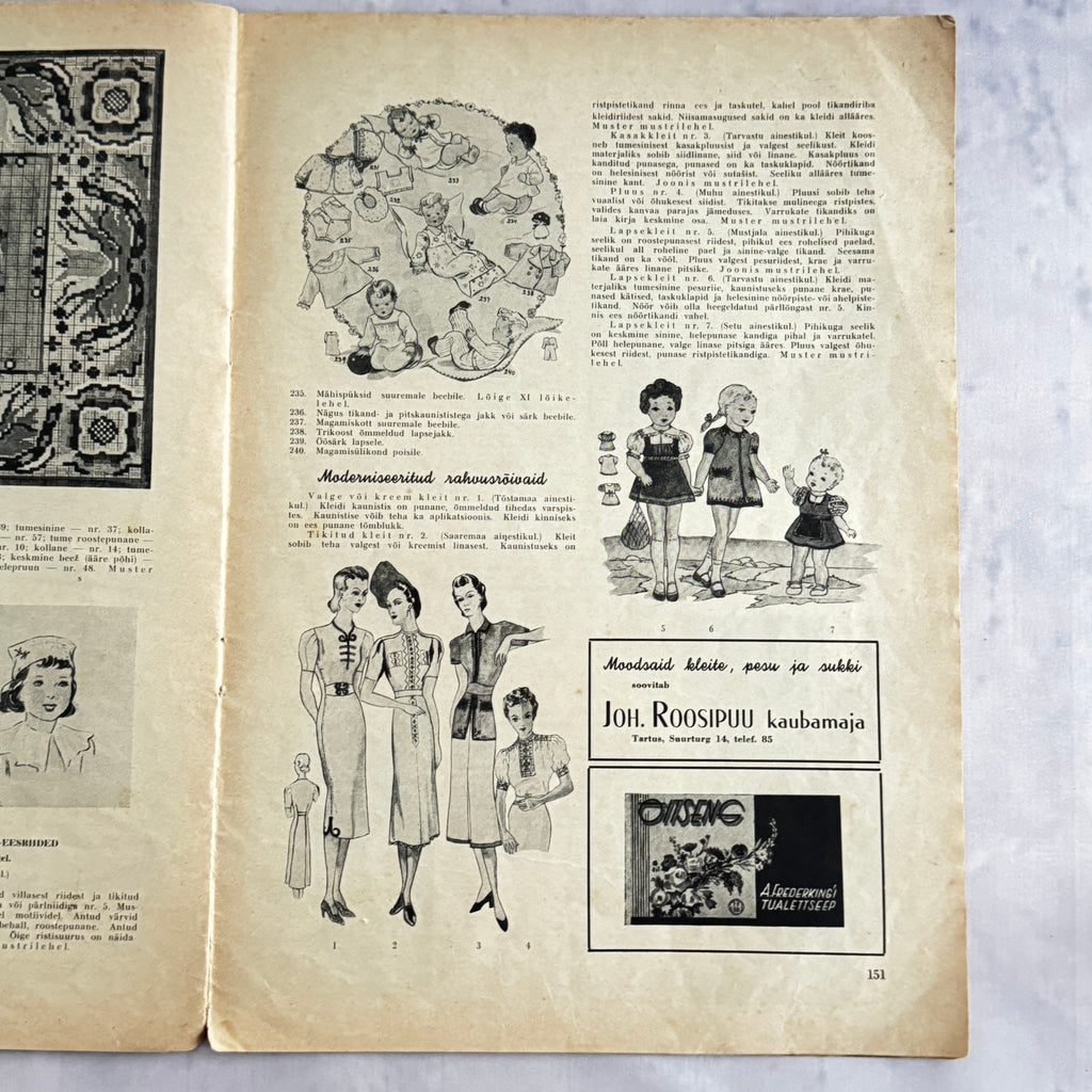 Maret Magazine May 1938 No.5 – Estonian Women's Magazine with Pattern Sheet