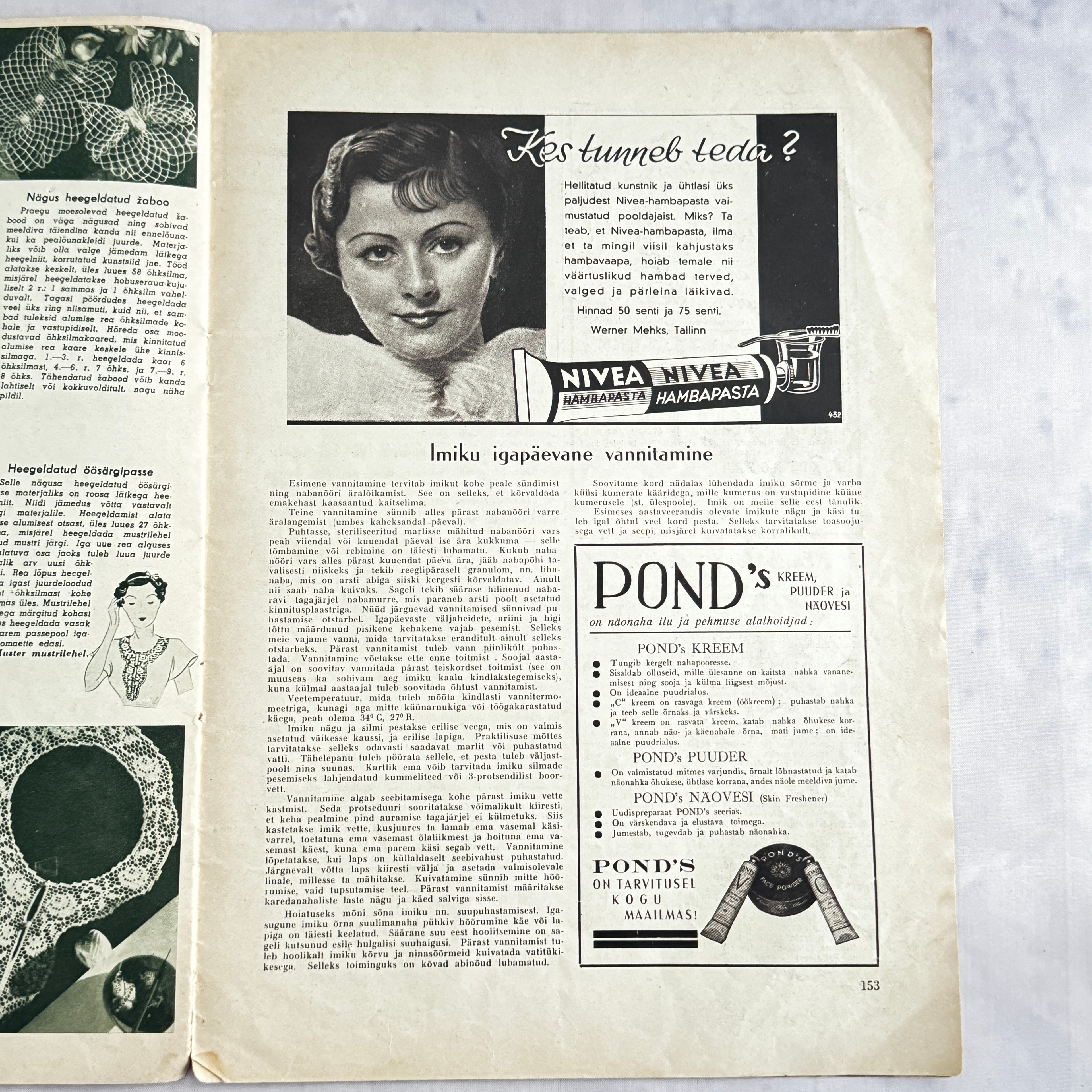 Maret Magazine May 1938 No.5 – Estonian Women's Magazine with Pattern Sheet