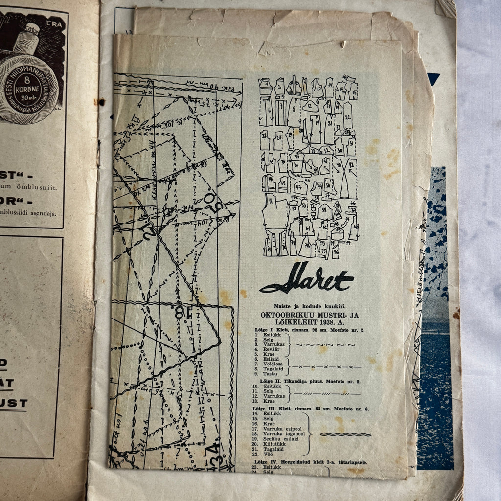Maret Magazine October 1938 – Estonian Women's Fashion & Home Magazine