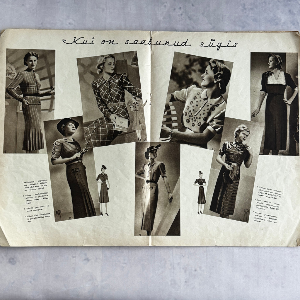 Maret Magazine October 1938 – Estonian Women's Fashion & Home Magazine