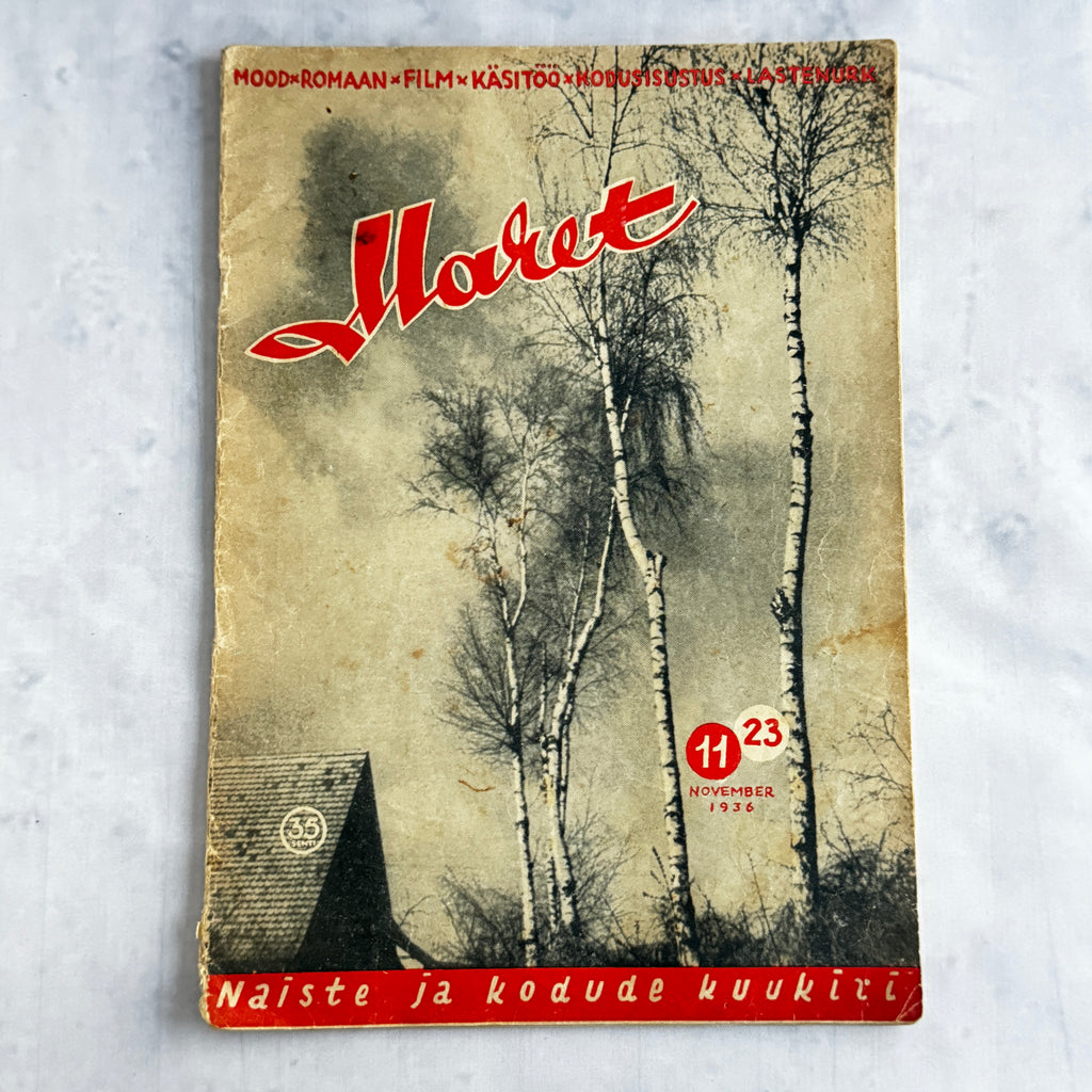 Maret Magazine November 1936 No.11 Estonian Women's Magazine Pre-War Issue