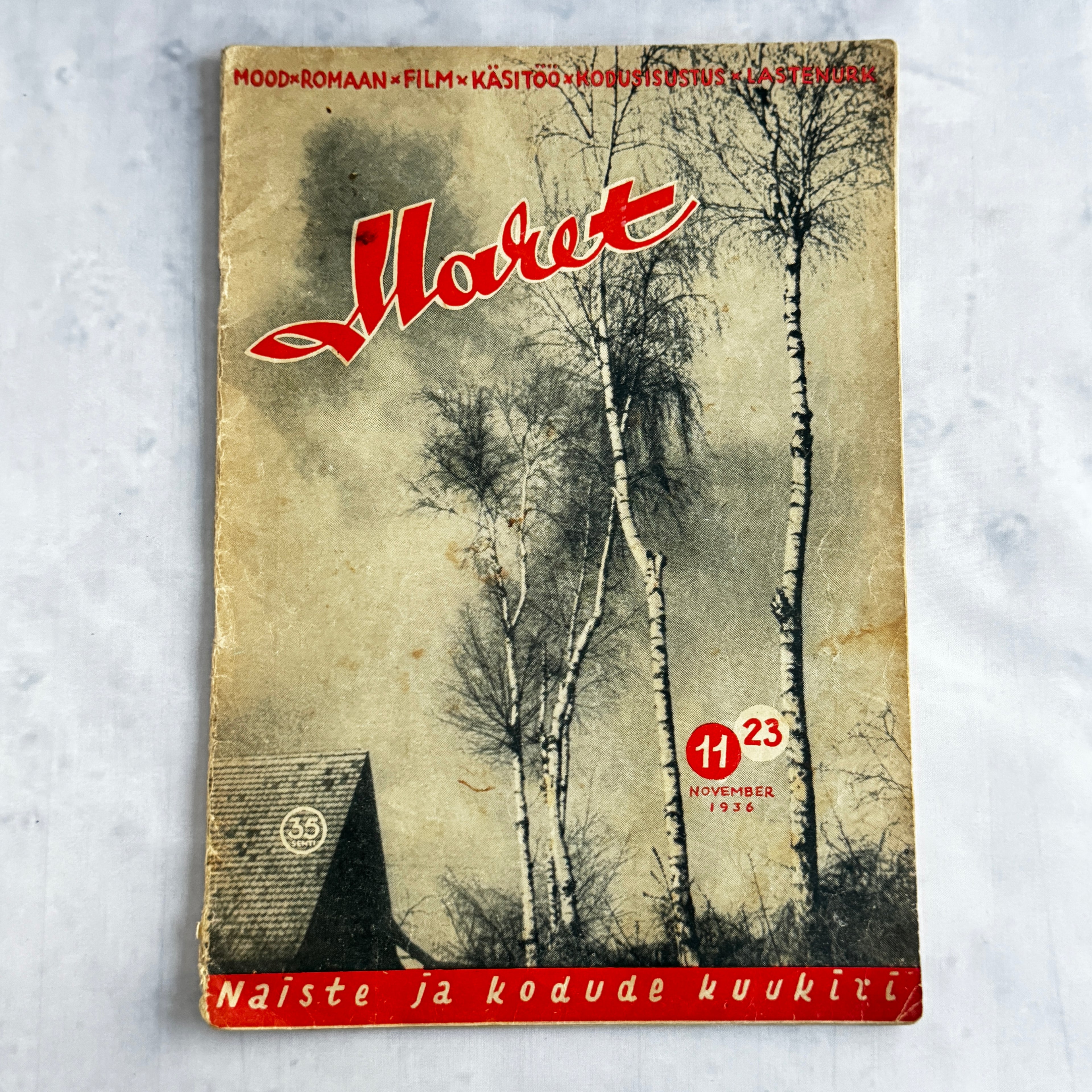 Maret Magazine November 1936 No.11 Estonian Women's Magazine Pre-War Issue
