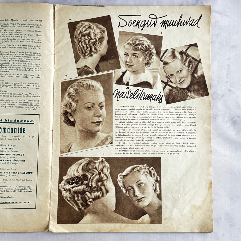 Maret Magazine November 1936 No.11 Estonian Women's Magazine Pre-War Issue