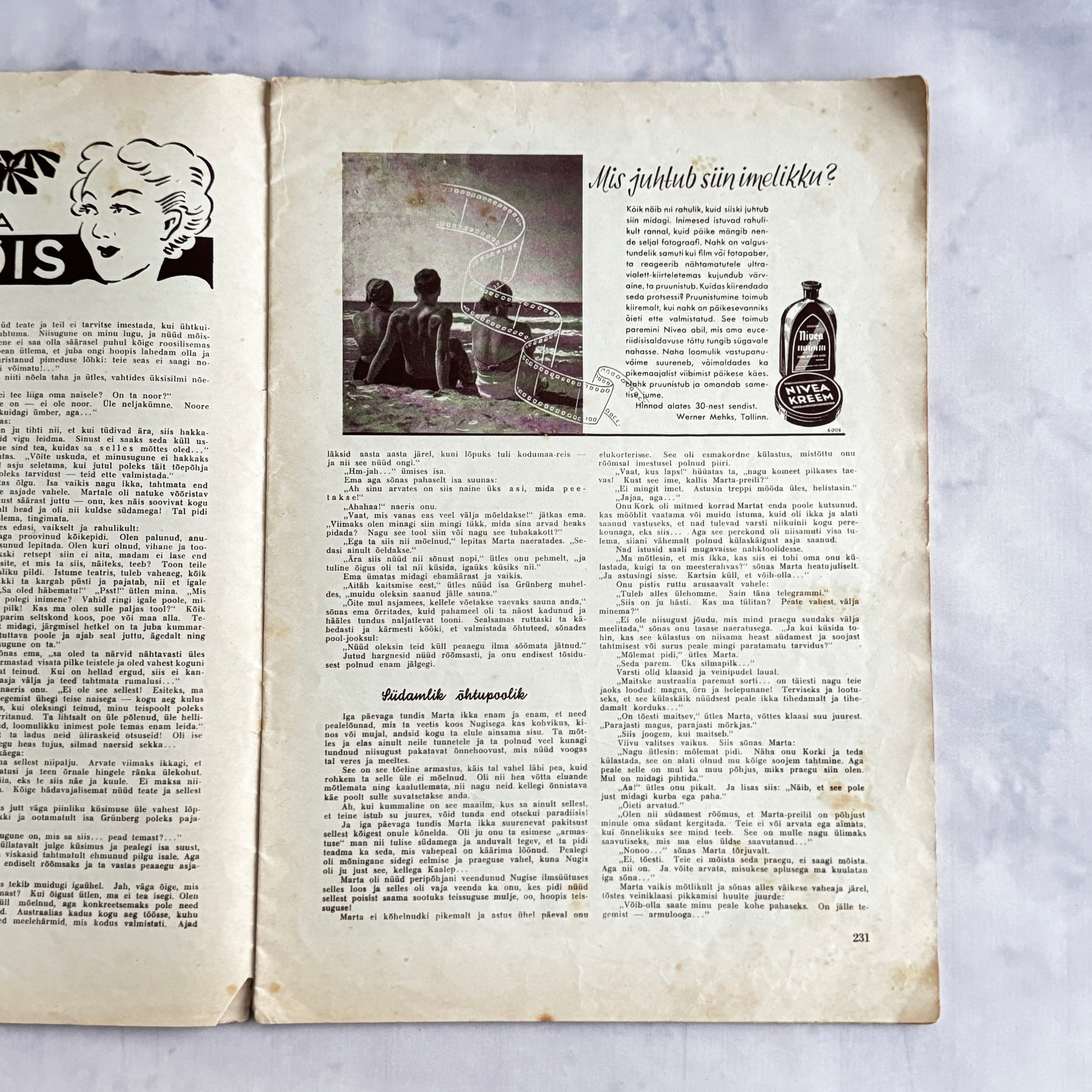 Maret Magazine August 1938 No. 8 Estonian Fashion Sewing Patterns Pre-War Baltic Vintage
