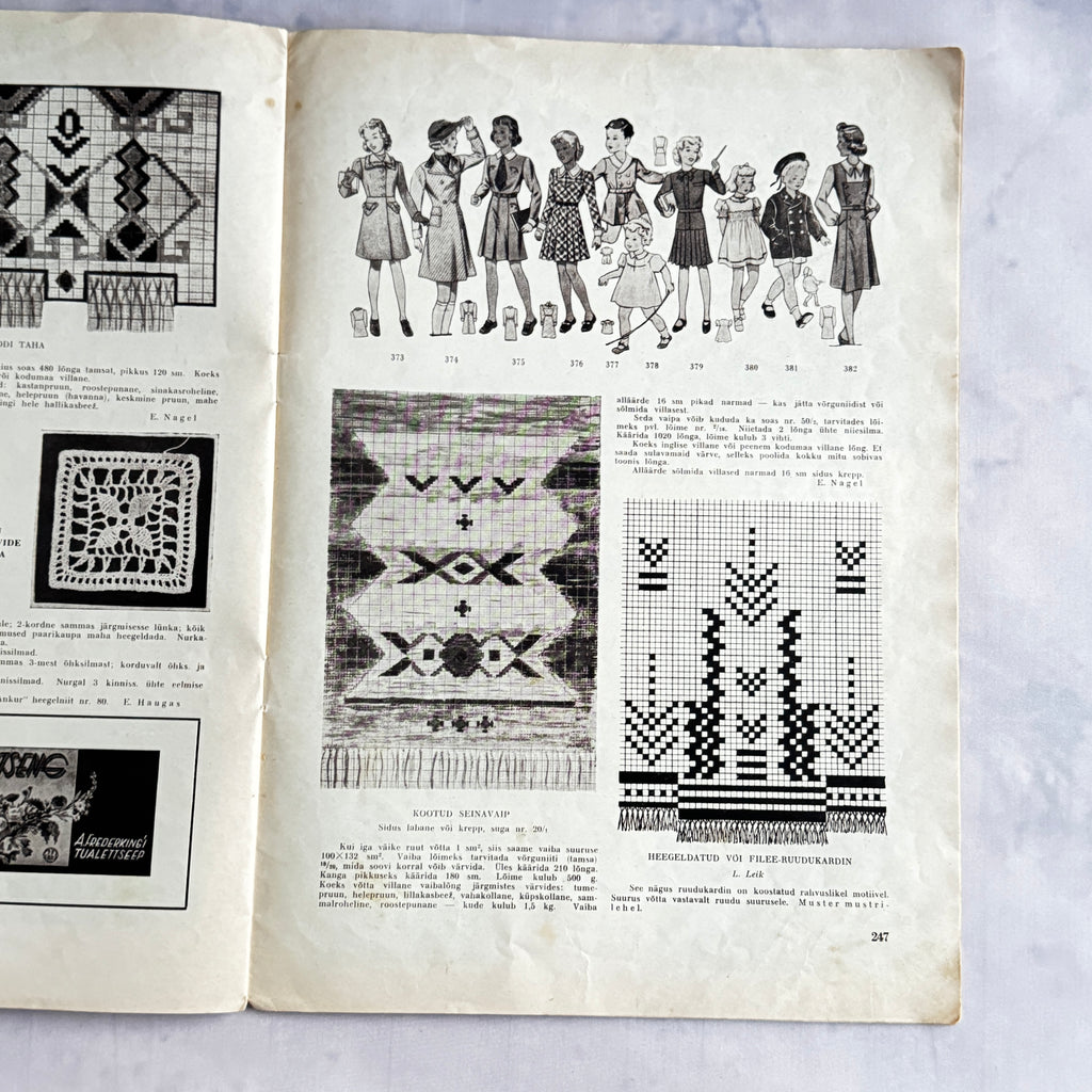 Maret Magazine August 1938 No. 8 Estonian Fashion Sewing Patterns Pre-War Baltic Vintage
