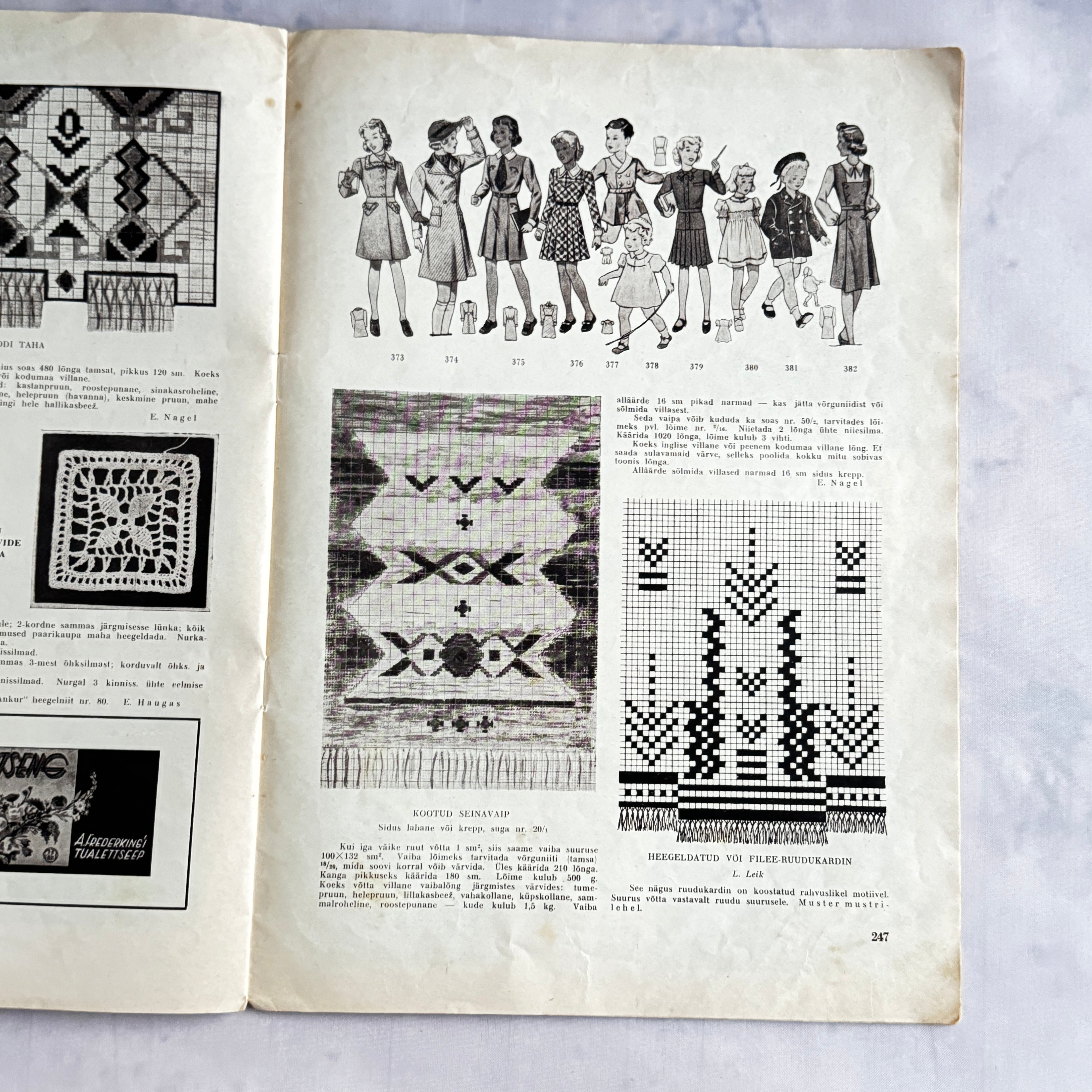 Maret Magazine August 1938 No. 8 Estonian Fashion Sewing Patterns Pre-War Baltic Vintage