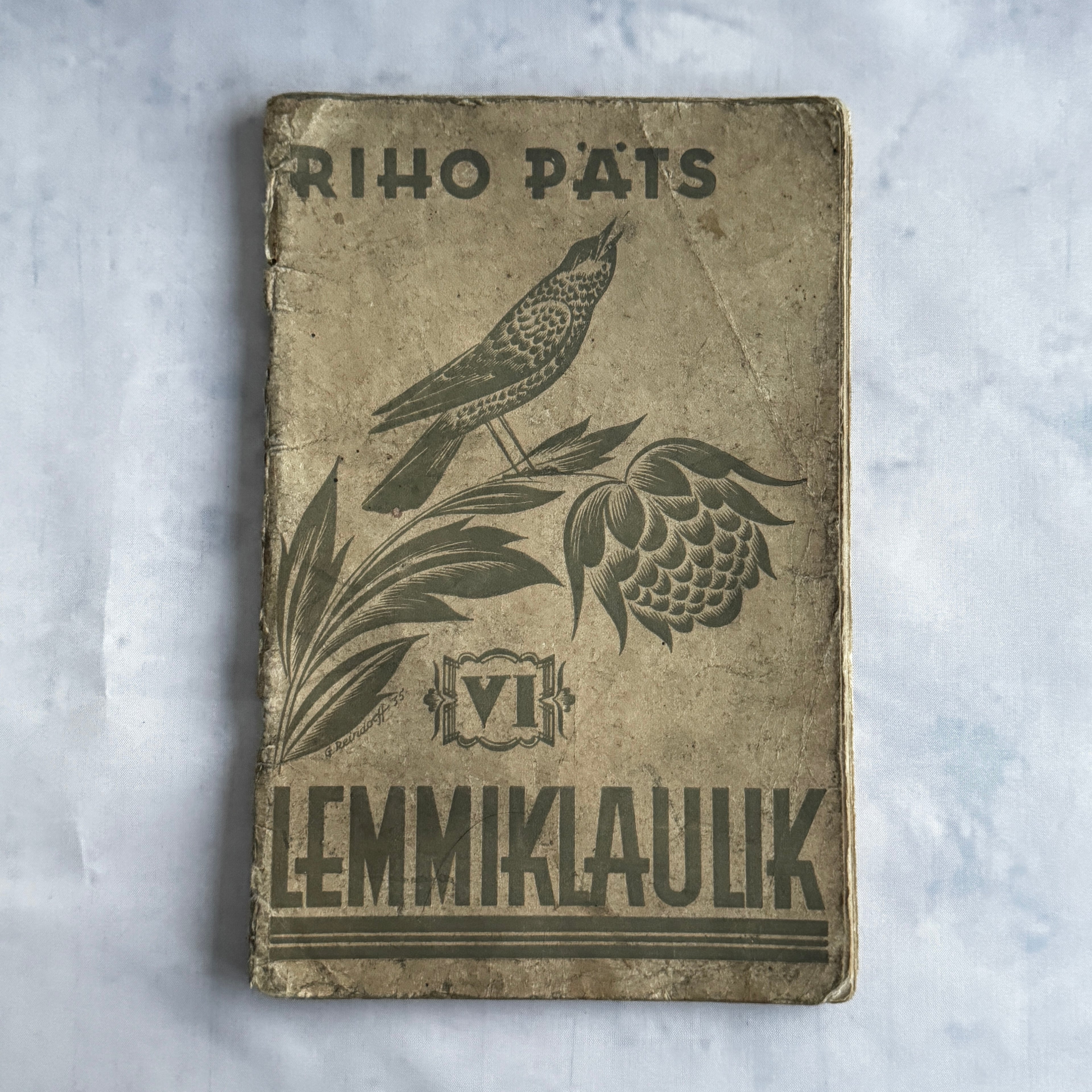 Riho Pats Lemmiklaulik VI 1937 Estonian Vintage Songbook