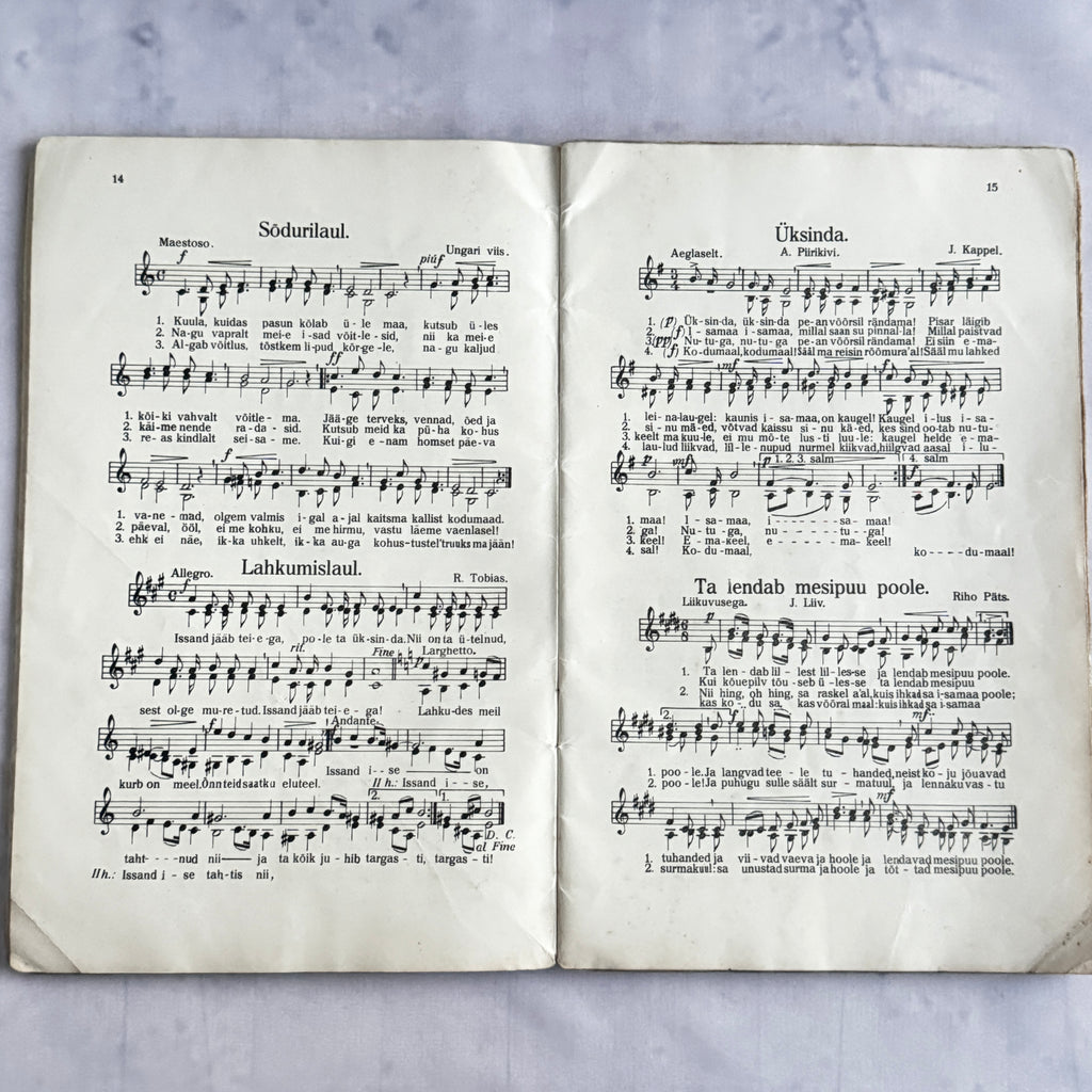 Riho Pats Lemmiklaulik VI 1937 Estonian Vintage Songbook