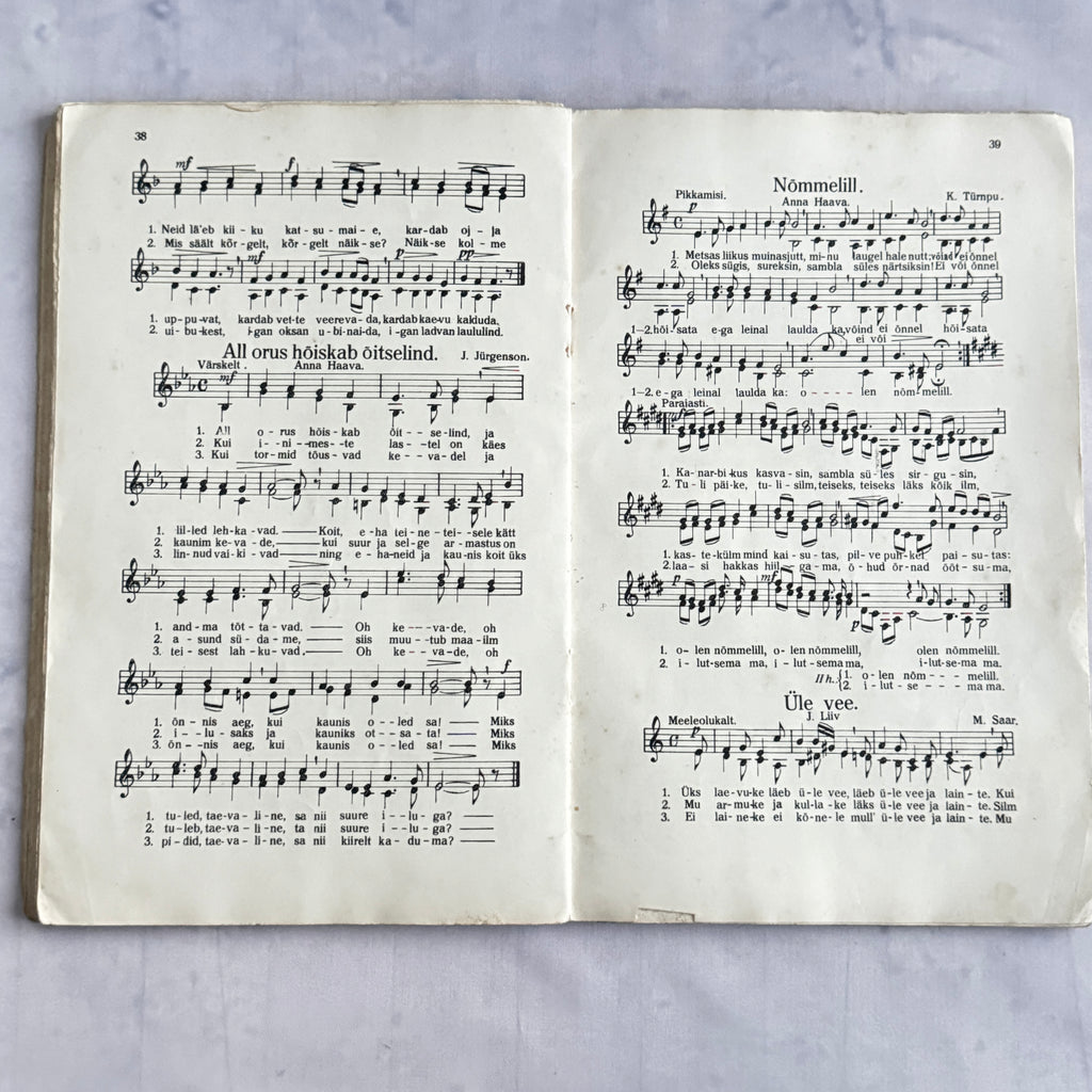Riho Pats Lemmiklaulik VI 1937 Estonian Vintage Songbook