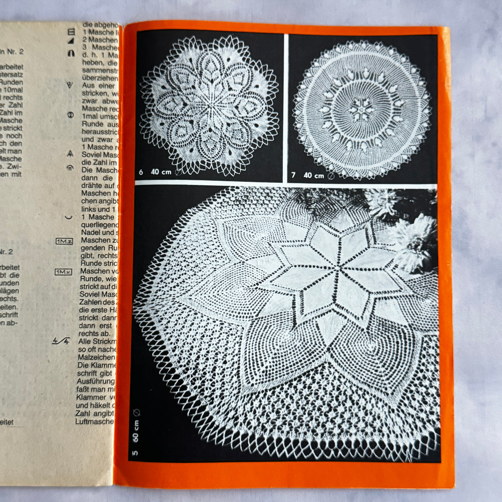 Lace Knitting Pattern Book Kunststricken 2063 Doily Tablecloth Patterns German DDR