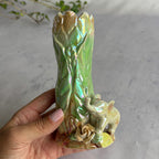 Iridescent Elephant Ceramic Vase – Pearl Lustre