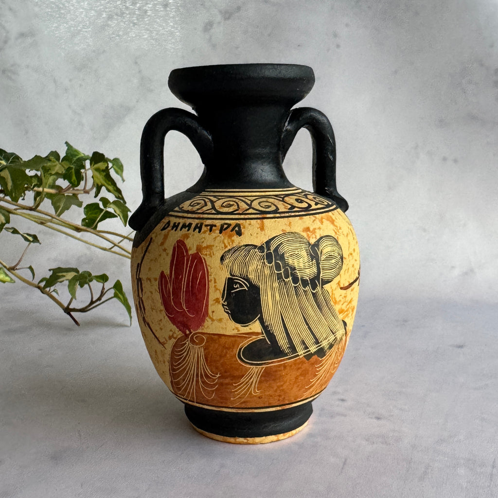 Vintage Greek Demeter Ceramic Vase