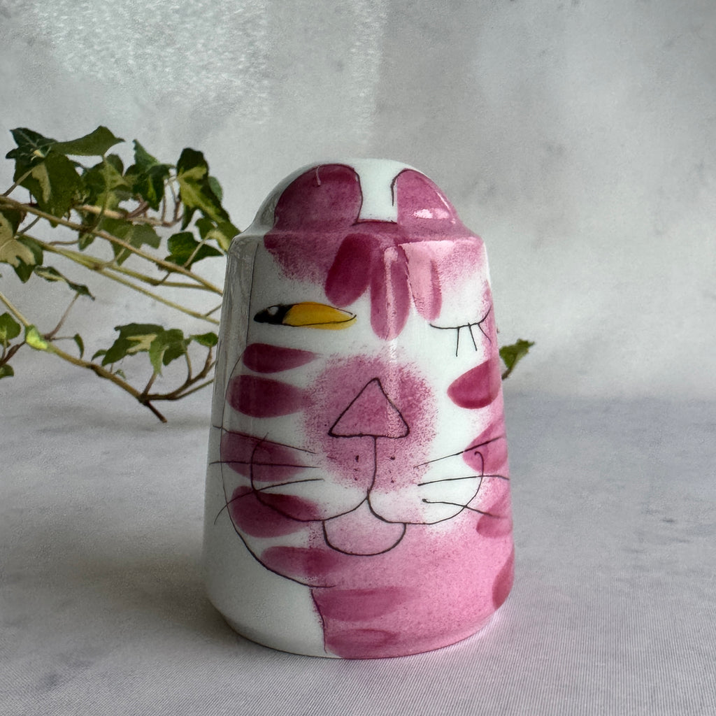 Ceramic Cat & Bird Salt Shaker, c. 1970s–1980s