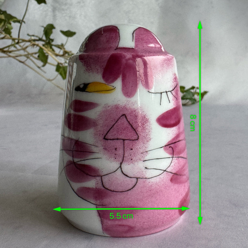 Ceramic Cat & Bird Salt Shaker, c. 1970s–1980s