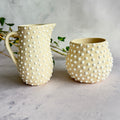 Tallinna Kunstkeraamika Baltic Pearl Ceramic Creamer & Vessel Set, Handmade Estonian Pottery