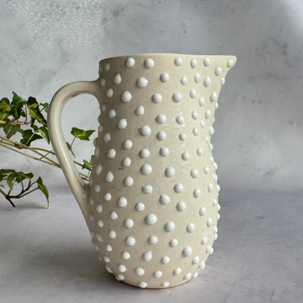 Tallinna Kunstkeraamika Baltic Pearl Ceramic Creamer & Vessel Set, Handmade Estonian Pottery