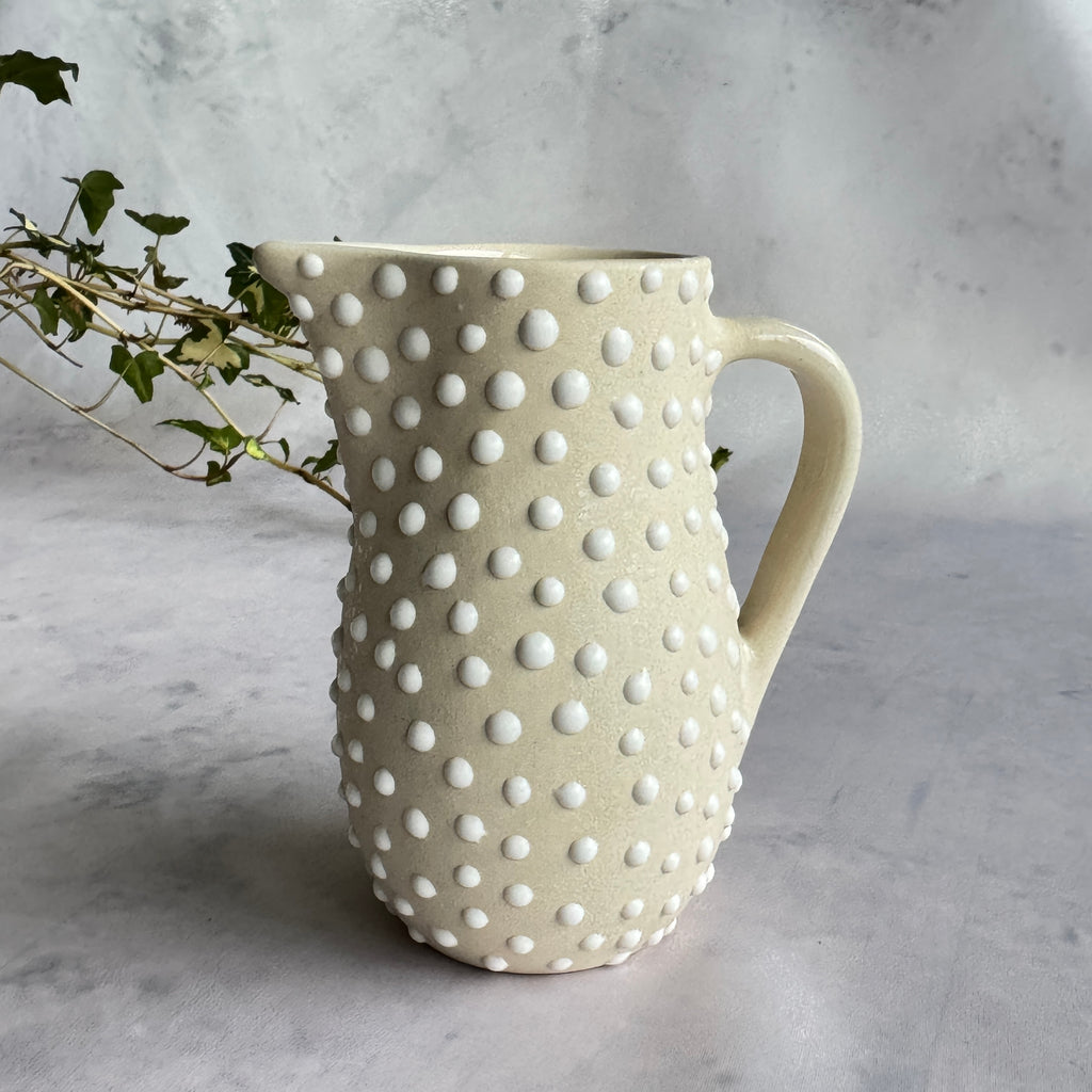 Tallinna Kunstkeraamika Baltic Pearl Ceramic Creamer & Vessel Set, Handmade Estonian Pottery