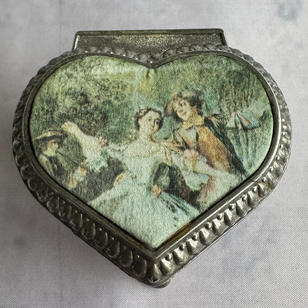 Vintage Japanese Heart Jewelry Box – Romantic Red Velvet Trinket Box