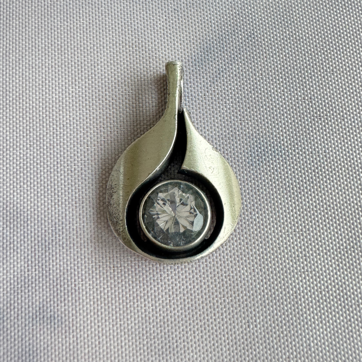 Karl Laine Sterling Silver Rock Crystal Pendant – Finland