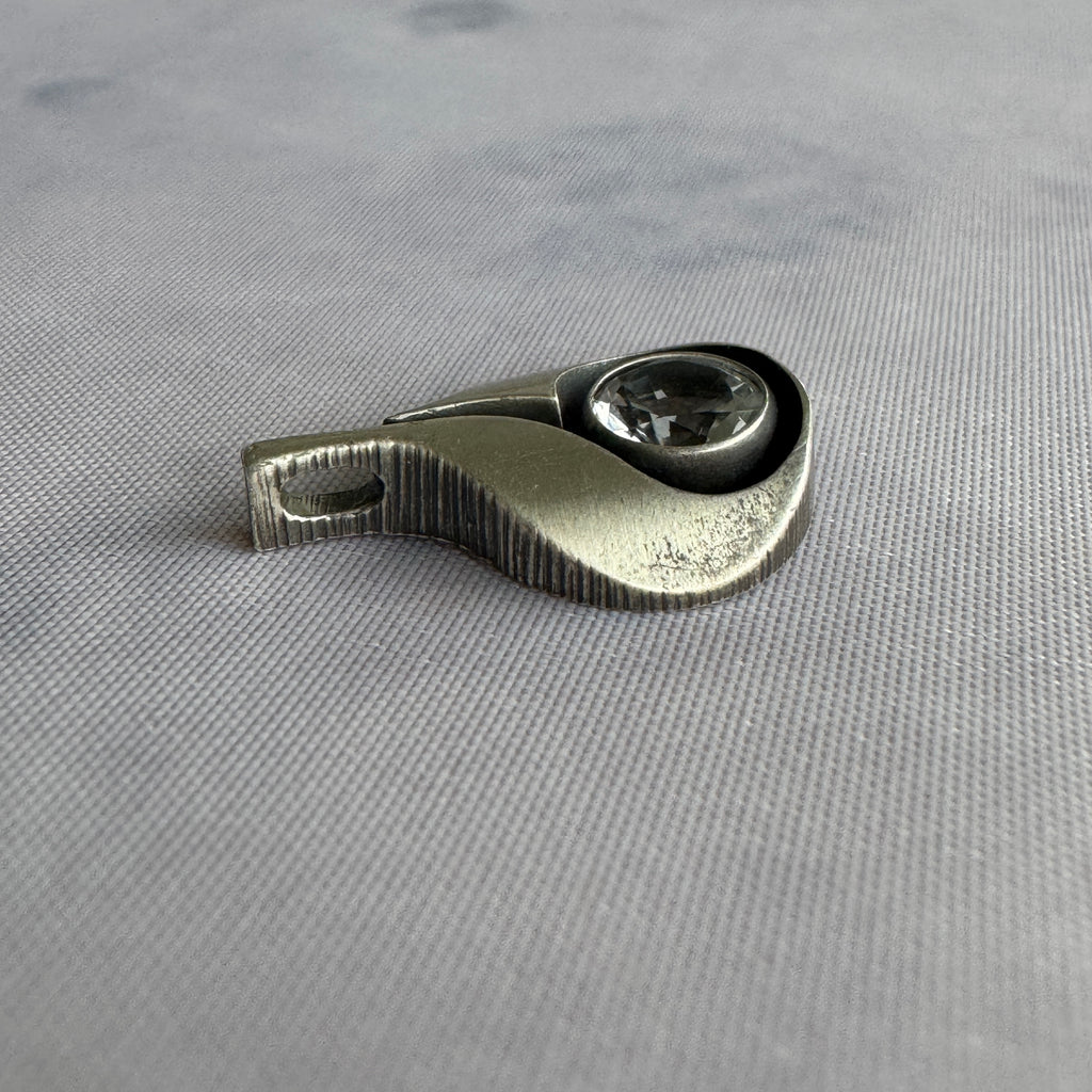 Karl Laine Sterling Silver Rock Crystal Pendant – Finland