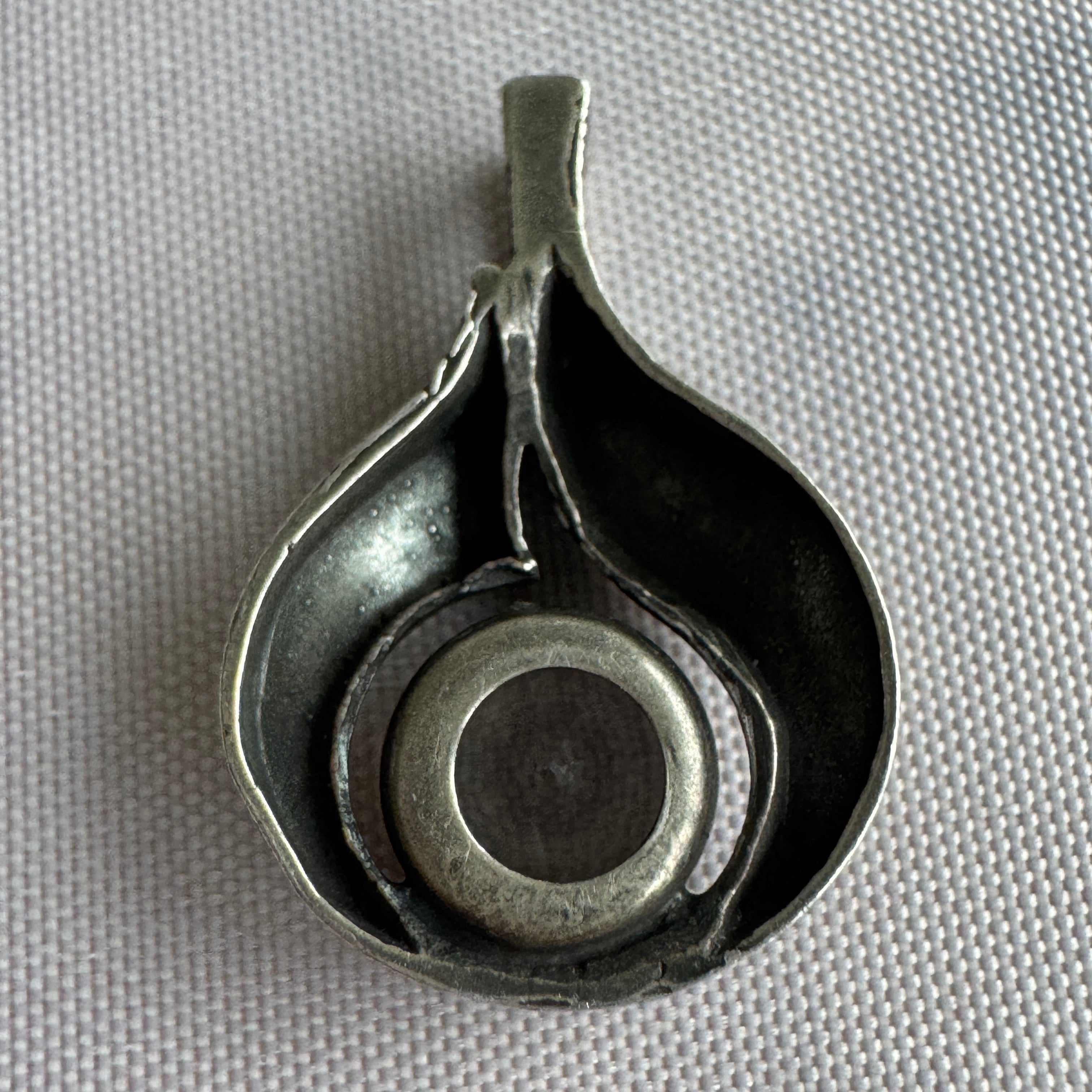 Karl Laine Sterling Silver Rock Crystal Pendant – Finland