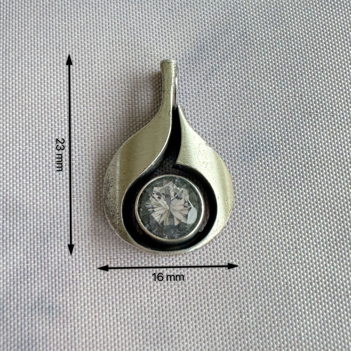 Karl Laine Sterling Silver Rock Crystal Pendant – Finland
