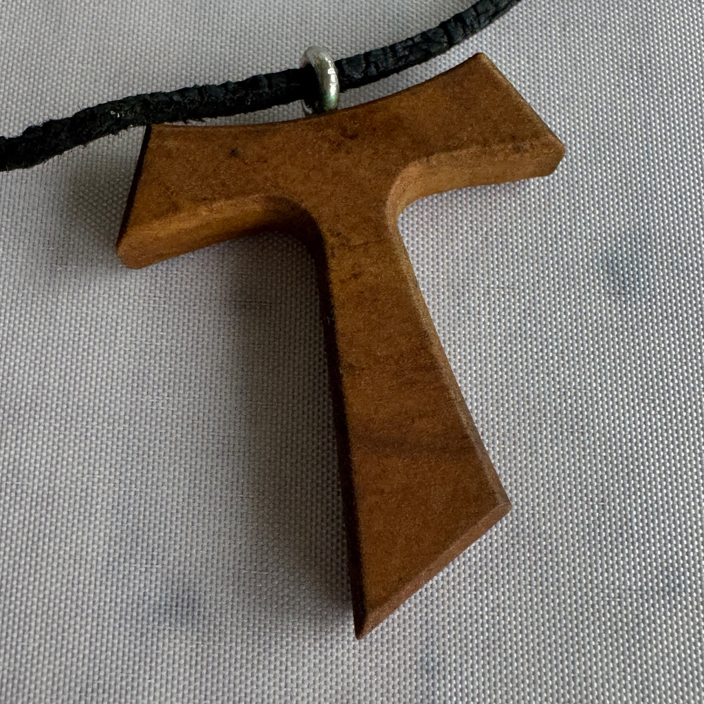 Signed Artisan Crane Heron Bird & Wood Pendant Necklace – Modernist Statement Jewelry