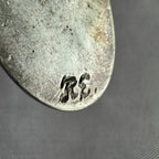 Signed Artisan Crane Heron Bird & Wood Pendant Necklace – Modernist Statement Jewelry