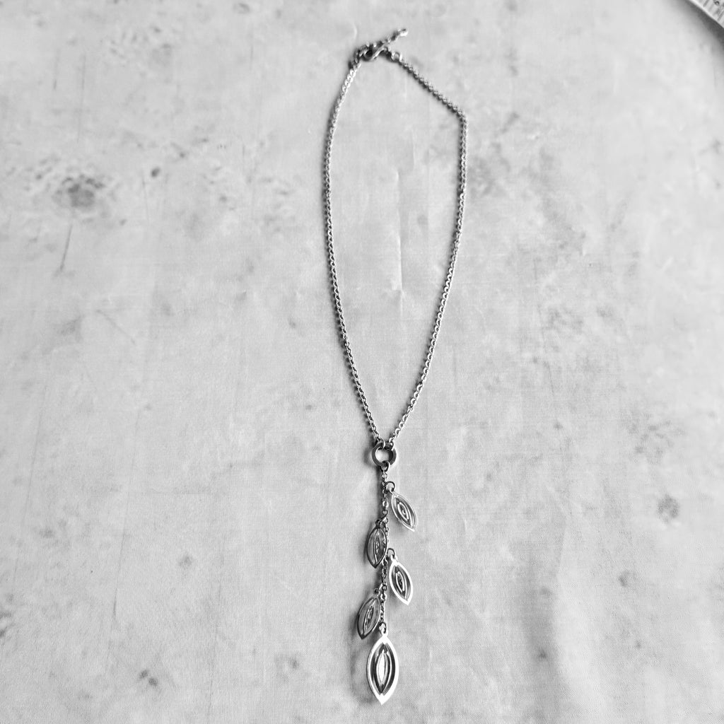 Daverivicenza 925 Sterling Silver Leaf Necklace – Italy