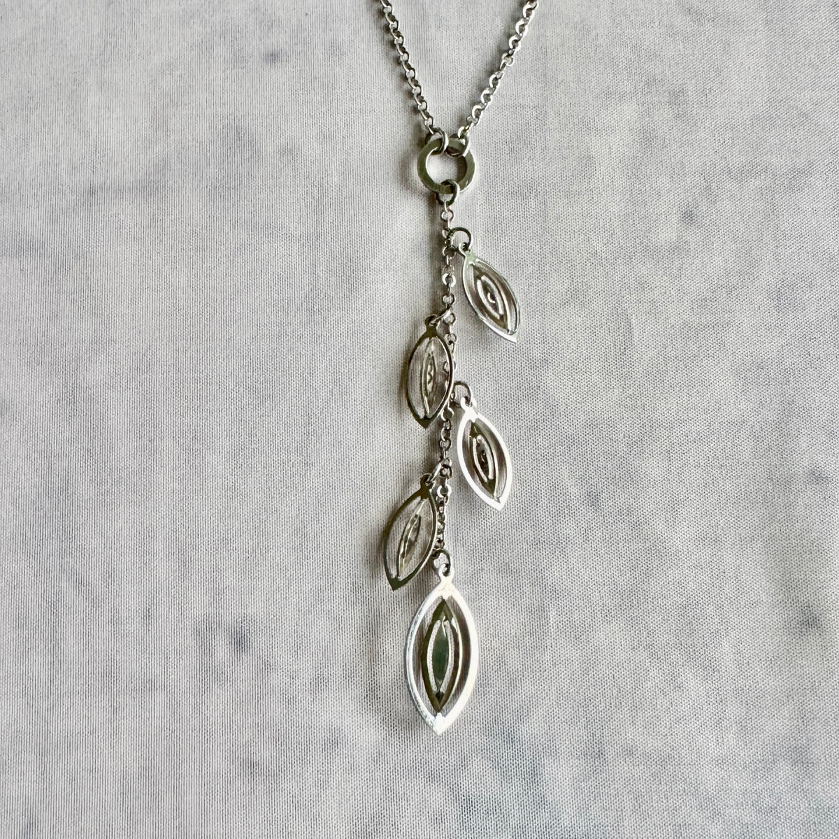 Daverivicenza 925 Sterling Silver Leaf Necklace – Italy