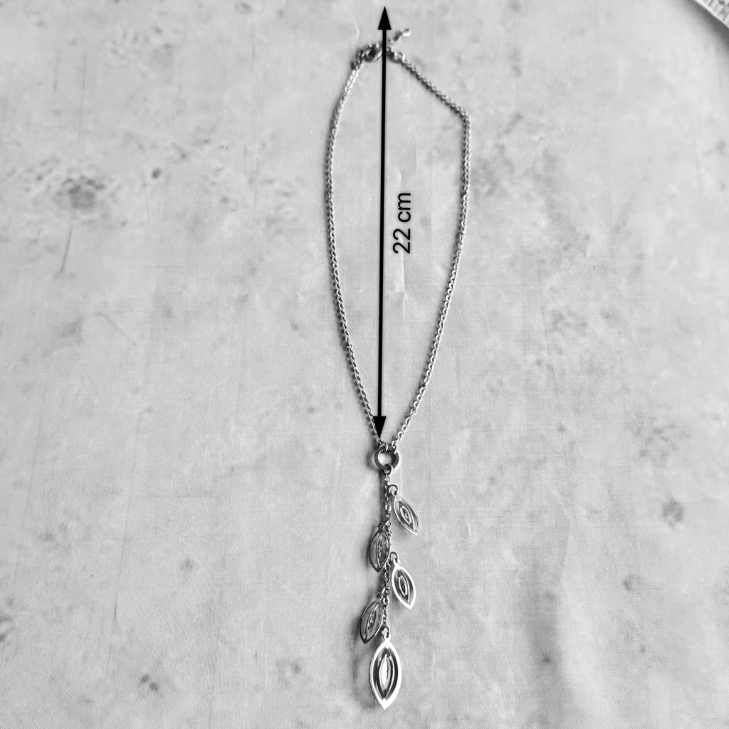 Daverivicenza 925 Sterling Silver Leaf Necklace – Italy