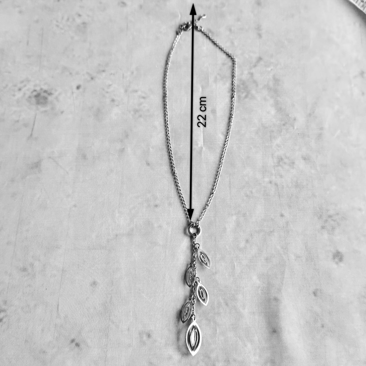 Daverivicenza 925 Sterling Silver Leaf Necklace – Italy