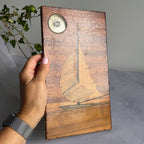 Wooden Sailboat Wall Thermometer, c. 1960s–1970s