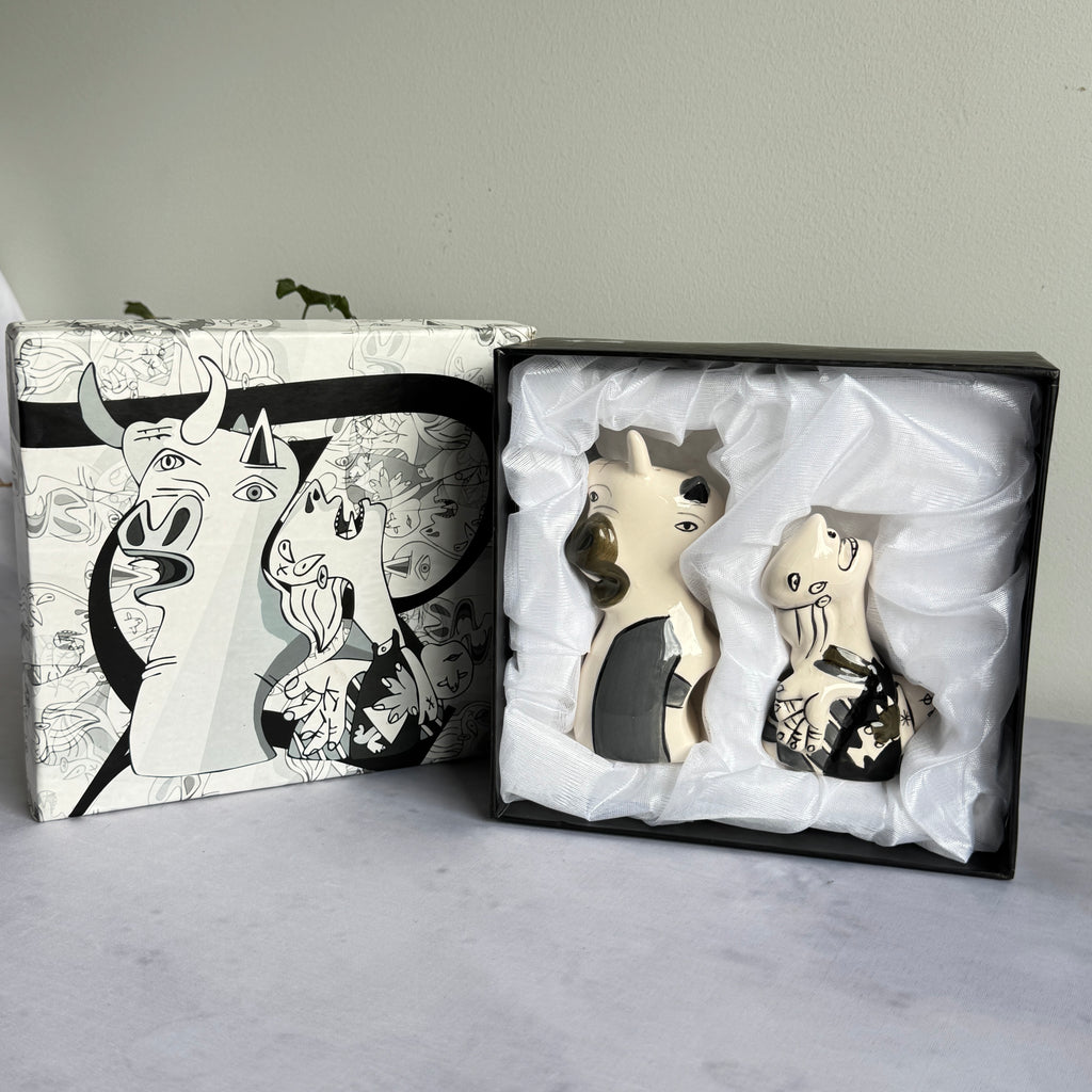 Giordano di Ponzano Guernica Salt & Pepper Shakers – Picasso Inspired Ceramic Set