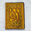 Vintage Estonian Leather Passport Cover – Soviet Era Typography Design