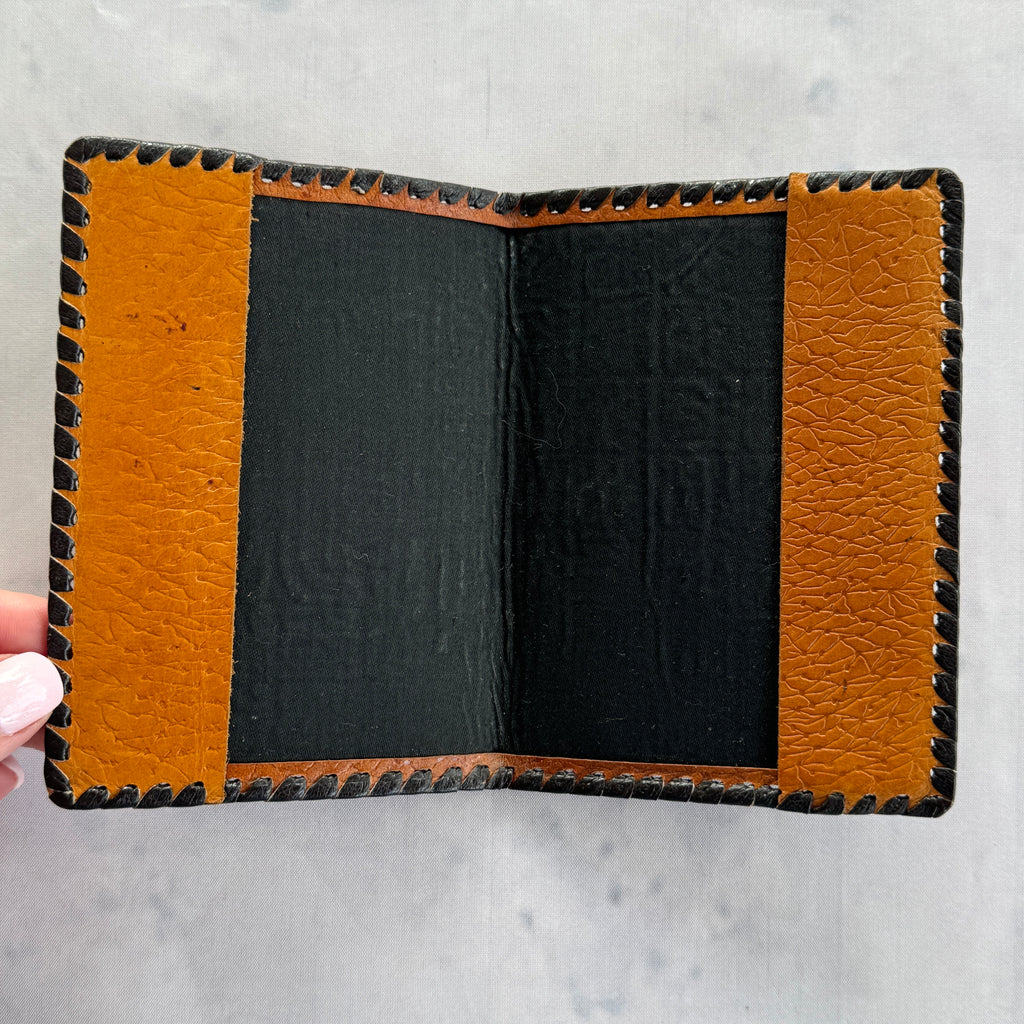 Vintage Estonian Leather Passport Cover – Soviet Era Typography Design