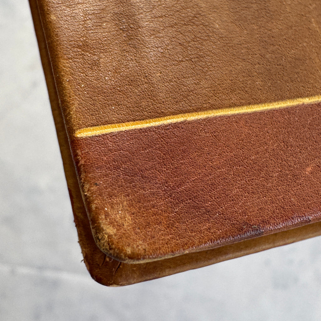Vintage Estonian KFK Leather Notebook – Soviet Era Art Leatherwork, Geometric Design