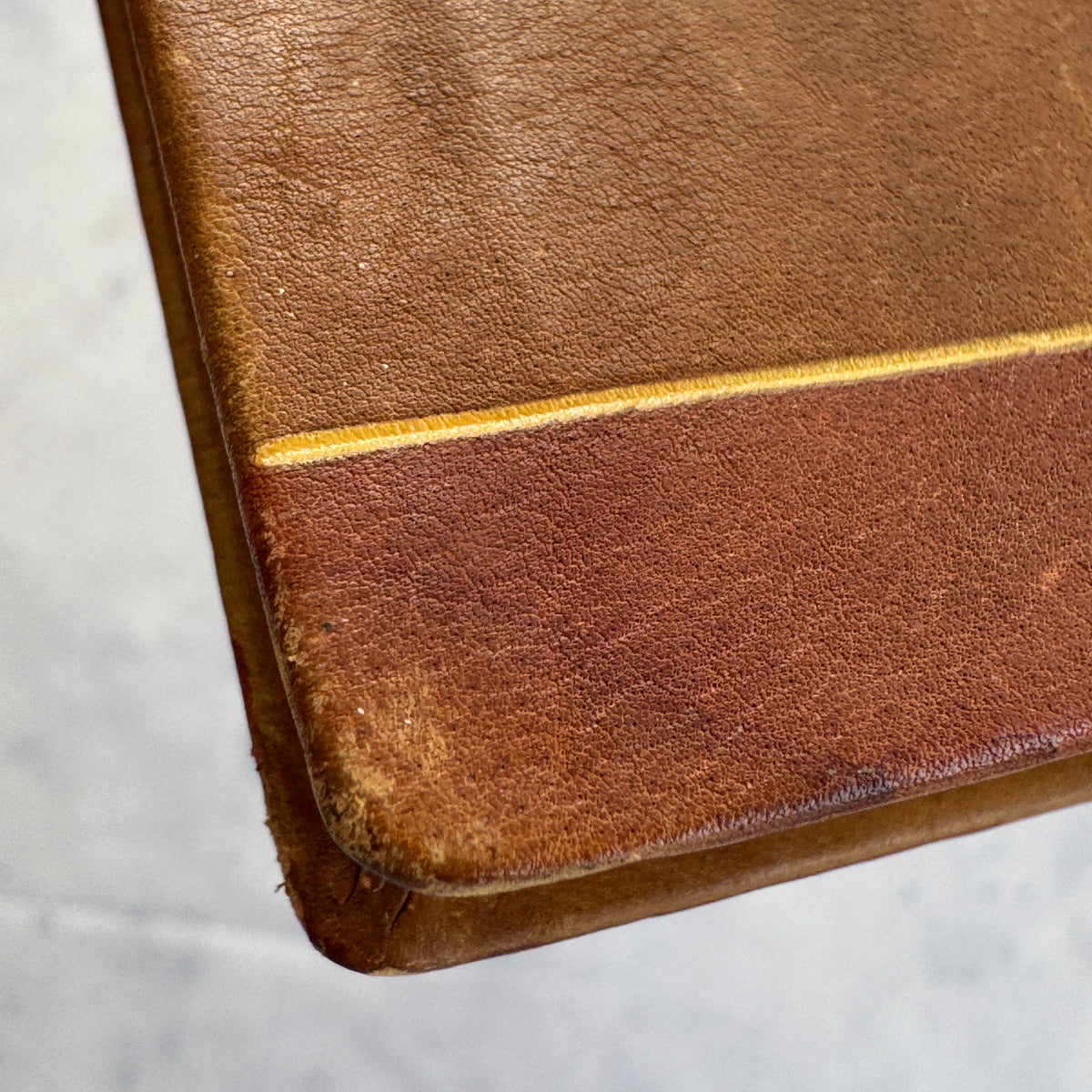 Vintage Estonian KFK Leather Notebook – Soviet Era Art Leatherwork, Geometric Design