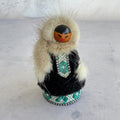 Arctic Folk Doll with Wooden Face, 9 cm