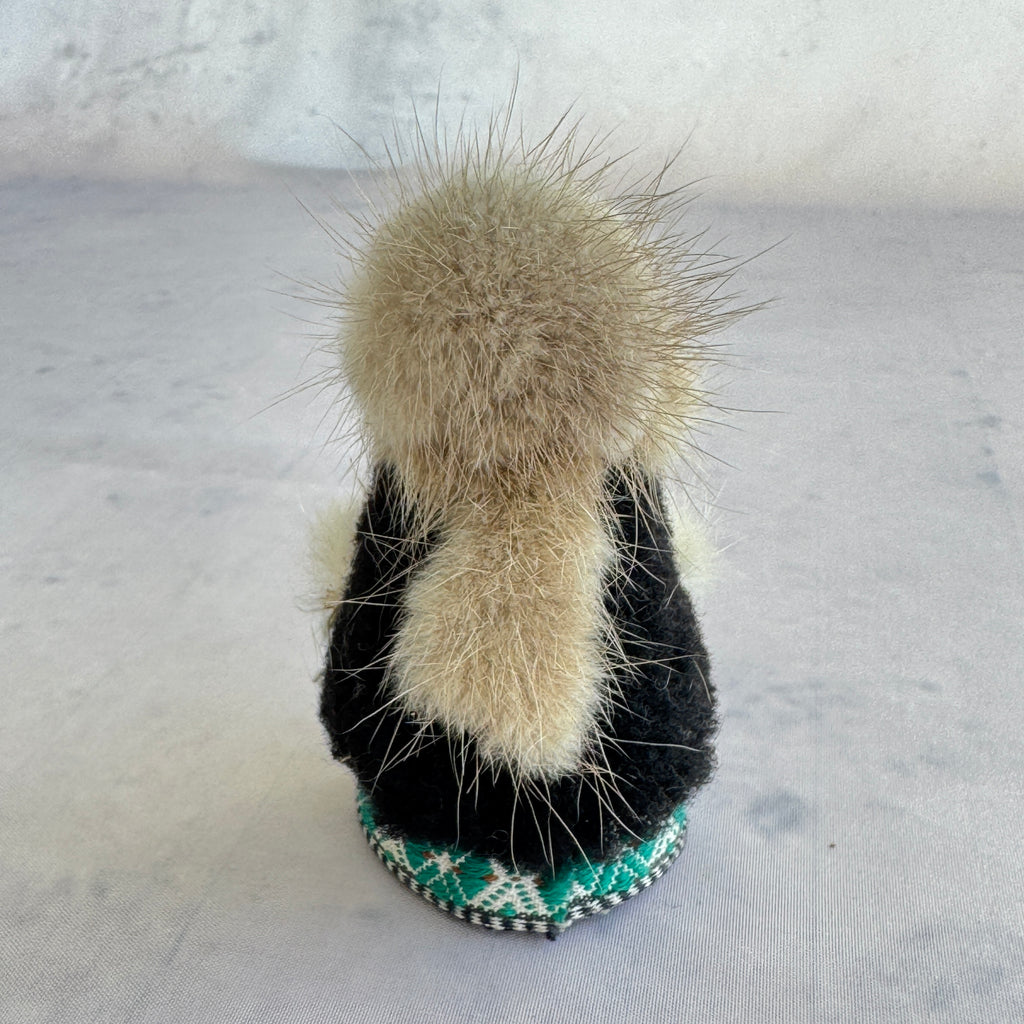 Arctic Folk Doll with Wooden Face, 9 cm