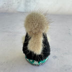 Arctic Folk Doll with Wooden Face, 9 cm