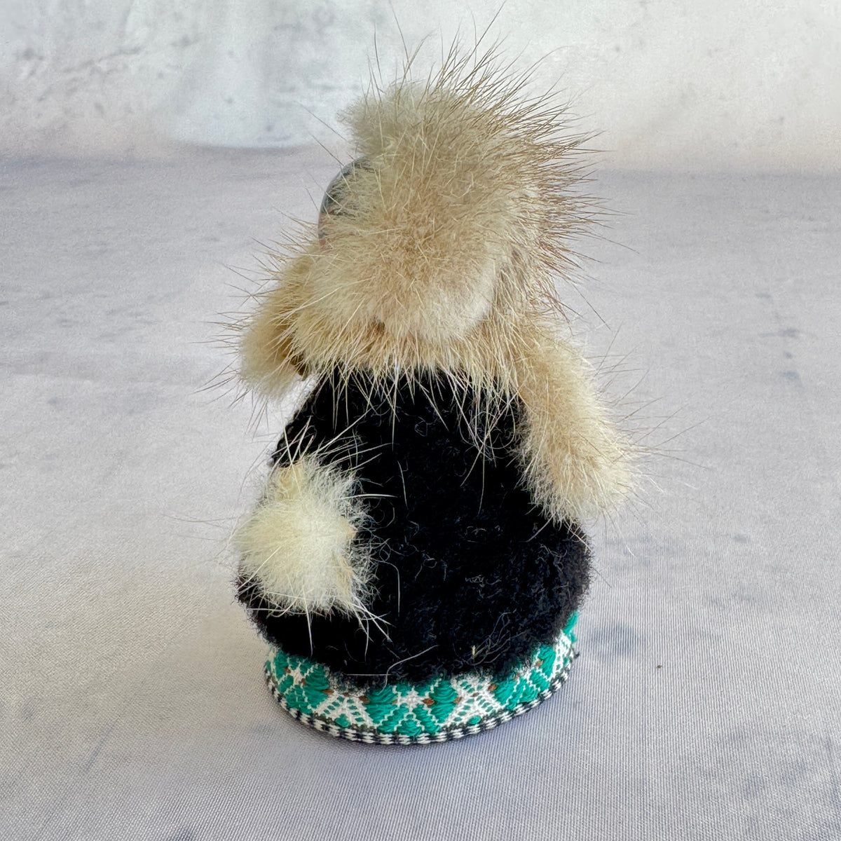 Arctic Folk Doll with Wooden Face, 9 cm