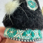 Arctic Folk Doll with Wooden Face, 9 cm