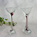 Kai Koppel Estonian Art Glass Martini Glasses – Pair