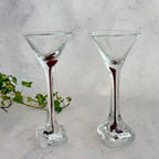 Kai Koppel Estonian Art Glass Martini Glasses – Pair