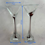 Kai Koppel Estonian Art Glass Martini Glasses – Pair