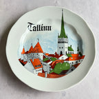 Vintage Tallinn Souvenir Plate, Estonian Old Town Ceramic