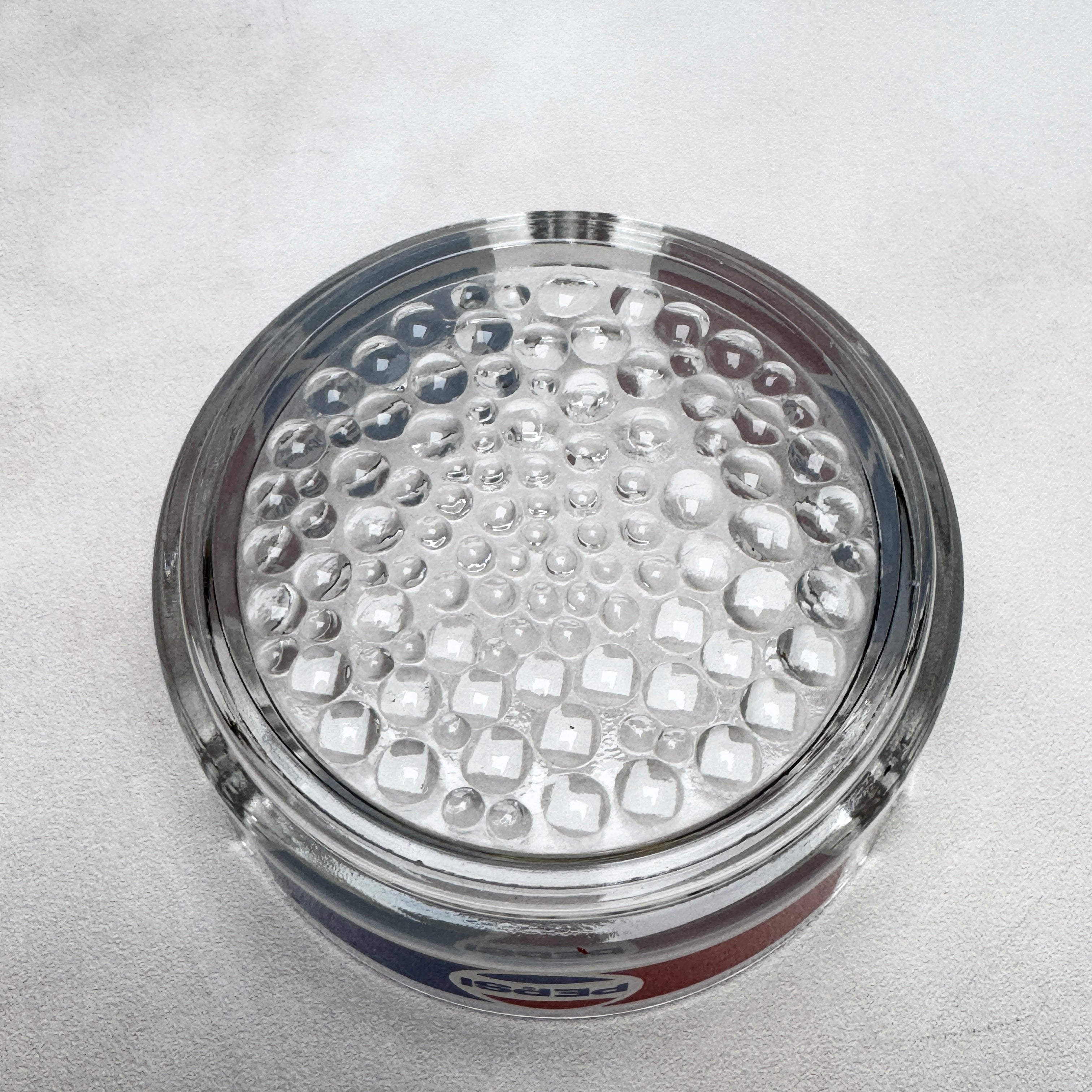 Vintage Pepsi Glass Ashtray – Retro Pepsi Cola Advertising Ashtray – Soviet Era Bar Ashtray